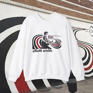 Elliott Smith Figure 8 Sweater, Indie Music Sweatshirt, Unisex Crewneck, Alternative Rock Jumper, Musician Fan Gift, Retro Graphic Pullover