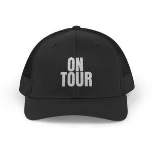 Snapback Trucker Cap - On Tour Hat, Baseball Hat, Mesh Cap, Hip Hop Cap, Adjustable Snapback, Music Festival Cap