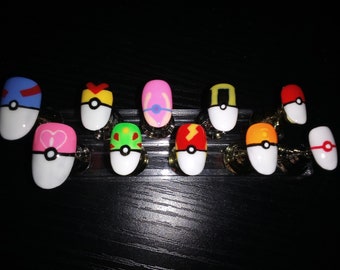 Pokeball Nail Set