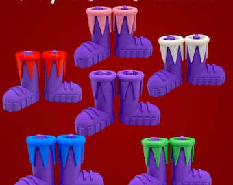 Purple Enchanted Elf Boots - LIMITED EDITION | Christmas Elf Boots | Mischievous Elf | Ceiling Elf Boots | Elf Accessory | Sticky Elf Boots