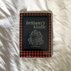Fall Gingham Kindle Skin | Kindle Vinyl Cover | Kindle Decal | Kindle Accessory | Kindle Paperwhite Skins | Autumn Aesthetic | Bookish Gift