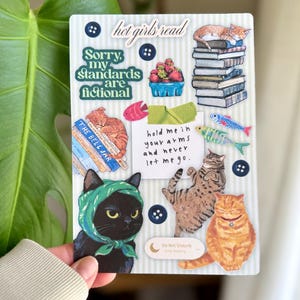 Cat Lover Kindle Insert | Cozy Reader Insert | Bookish Kindle Decor | Kindle Paperwhite Accessories | Neutral Aesthetic | Bookish Gift