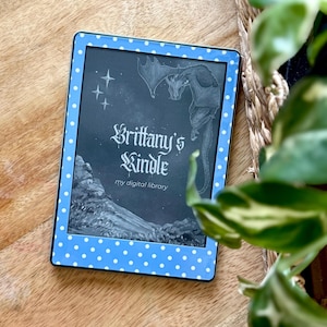 Polka Dot Kindle Skin | Minimalist Kindle Cover | Coquette Kindle Decor | Girly Kindle Accessories | Kindle Paperwhite Skin | Bookish Gift