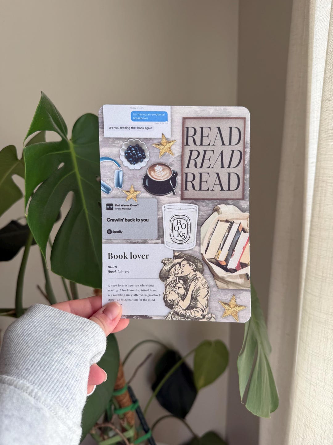 Book Lover Kindle Insert | Aesthetic Reading Collage | Cozy Bookish E ...