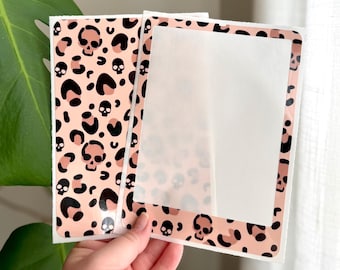 Leopard Skulls Kindle Skin | Gothic Animal Print Vinyl Decal | Spooky Kindle Wrap | Dark Aesthetic Bookish Accessory | Trendy Reader Gift