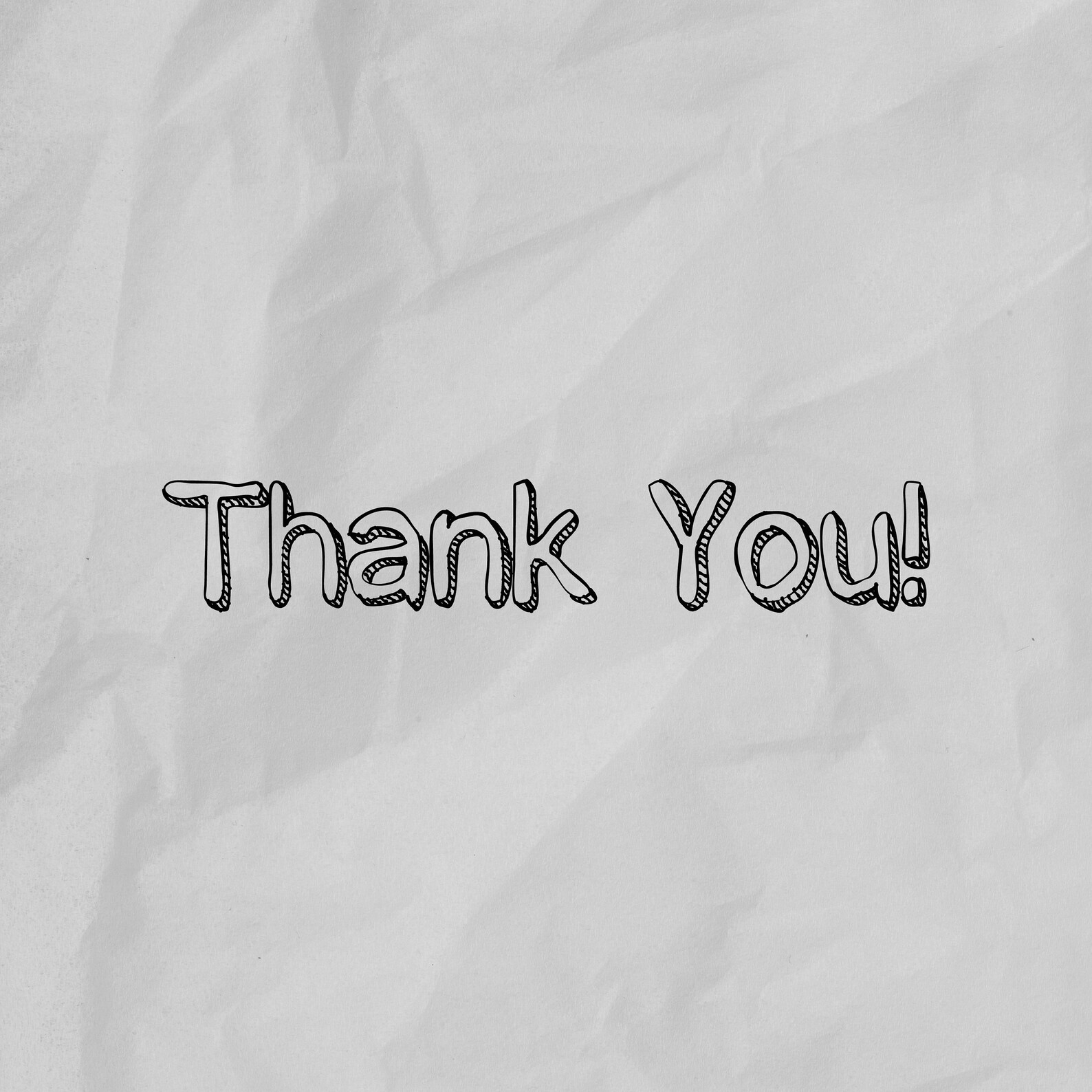 Printable White Paper Thank You Card Etsy