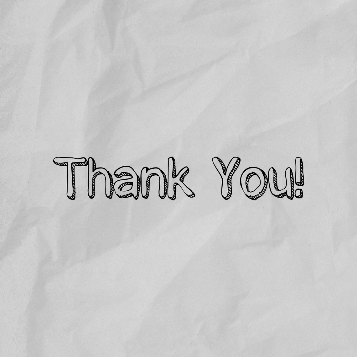 Printable White Paper Thank You Card Etsy