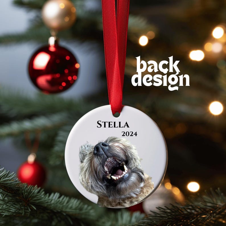 Personalized Ornament Gift Tag Pet Lover Christmas Gift for Dog Mom