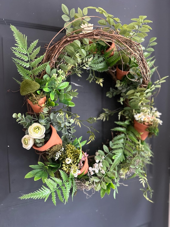 Couronne D'Eucalyptus Artificielle, Couronne De Printemps Et D'Été