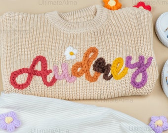 Personalisierte Babypullover: Ostergeschenke für die Kleinen mit individuell gestickten Namen – ideal für Babypartys und Geburtstage