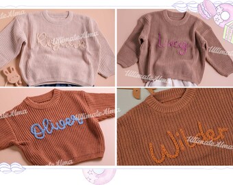 Customized Personalized Baby Sweater for Your Beloved Nephew: Holiday Sweater with Name, Perfect for Infant, Toddler, Kid Photos