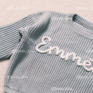 Personalized New Year gift for baby Personalized Baby Sweater for Your Beloved Niece: Featuring Name and Monogram zdjęcie 1