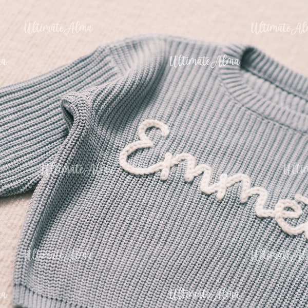 Regalo personalizado de Año Nuevo para bebé/Suéter de bebé personalizado para su querida sobrina: con nombre y monograma