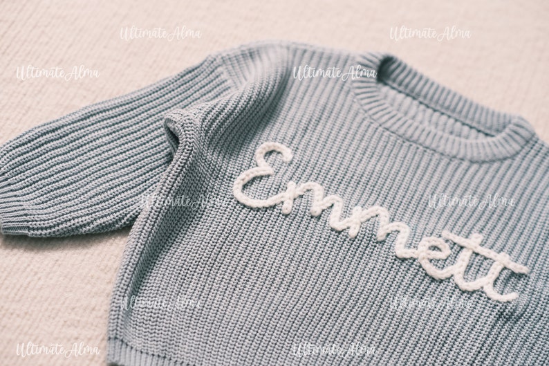 Personalized New Year gift for baby Personalized Baby Sweater for Your Beloved Niece: Featuring Name and Monogram image 1