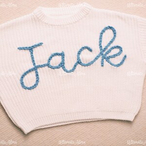 Personalized New Year gift for baby Personalized Baby Sweater for Your Beloved Niece: Featuring Name and Monogram image 4