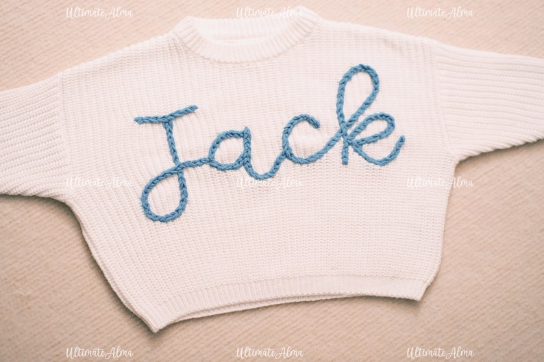 Personalized New Year gift for baby Personalized Baby Sweater for Your Beloved Niece: Featuring Name and Monogram image 4