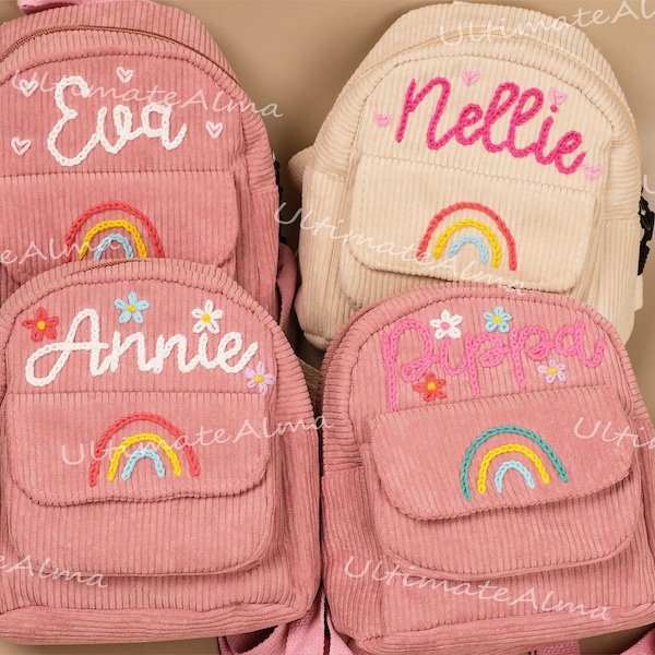 Embroidered Kids and Toddler Backpack: Personalized Monogram Nursery Backpack for Back to School