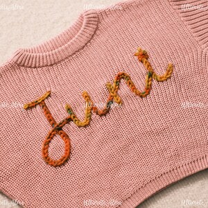 Personalized New Year gift for baby Personalized Baby Sweater for Your Beloved Niece: Featuring Name and Monogram zdjęcie 2