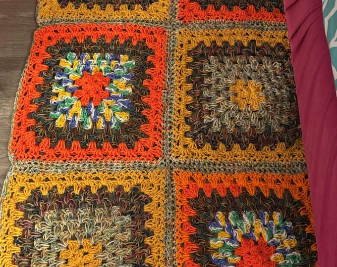 Granny Square Style Rag Rug This item is unavailable - Etsy