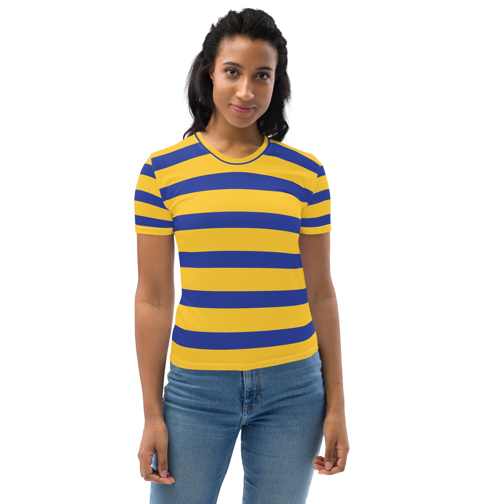 Yellow shirt on sale with stripes