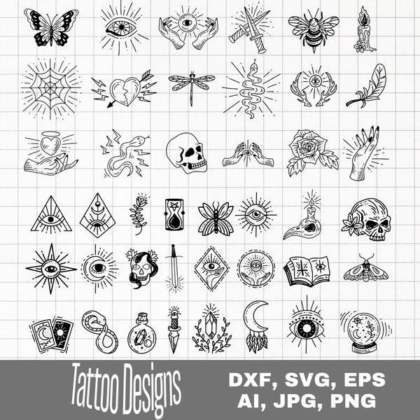 Temporary Tattoo Cricut Template Etsy