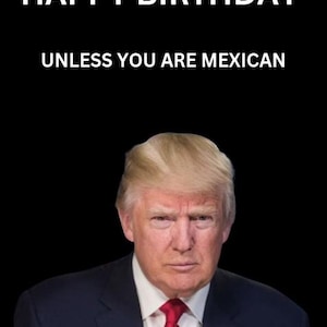 Cartão de aniversário de Donald Trump