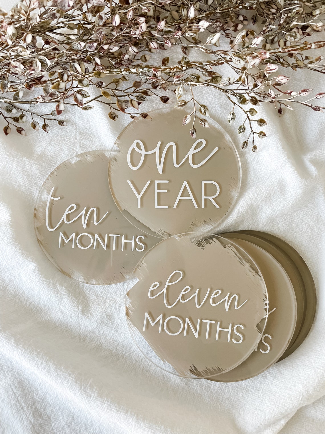 4 Acrylic Baby Monthly Milestone Signs - Etsy