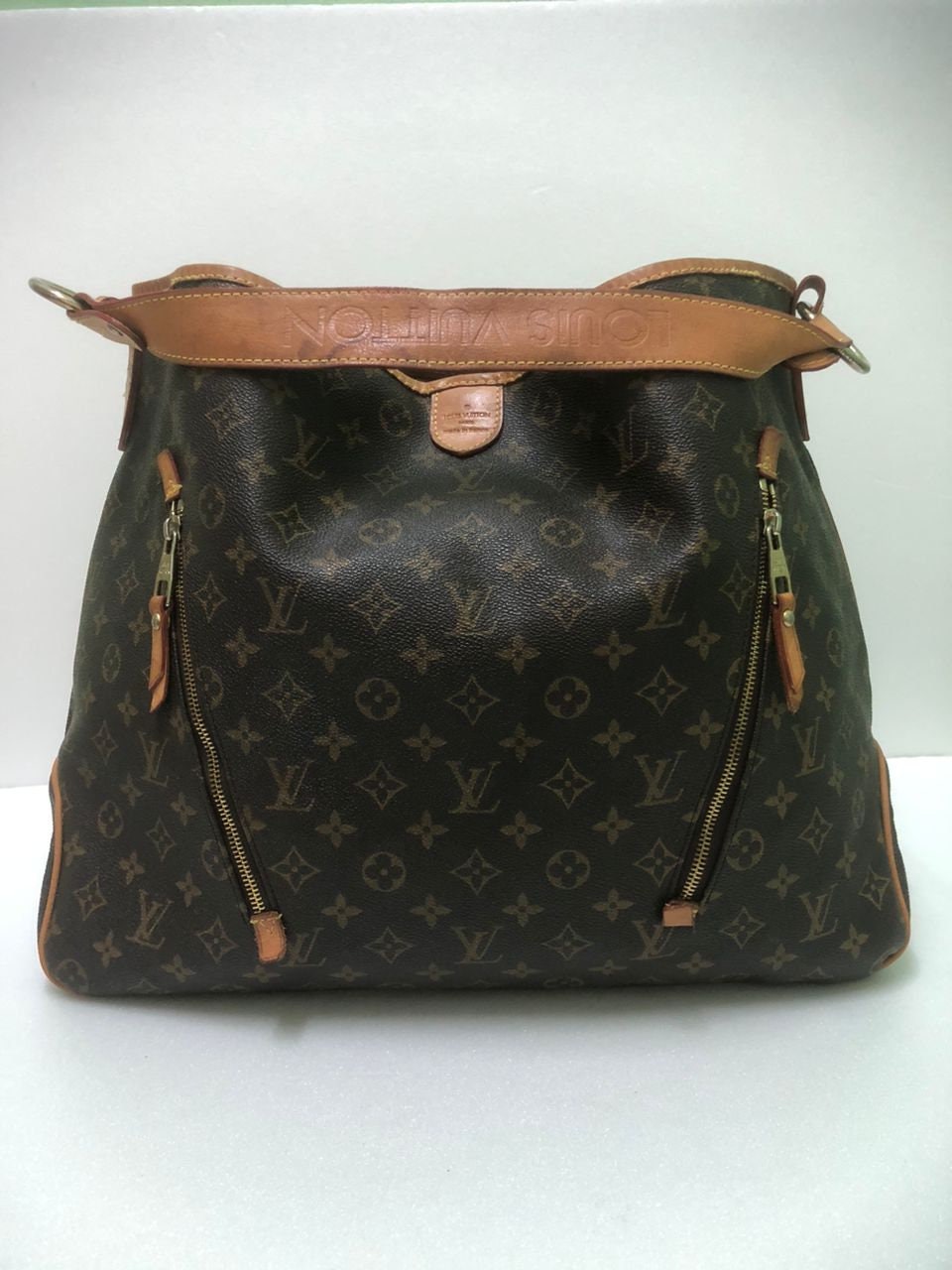 Louis Vuitton Tasche Muria Mahina schwarz silber mit braunem