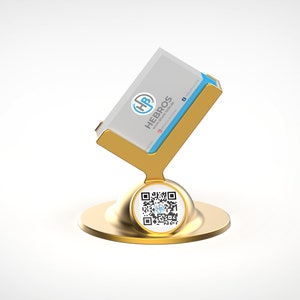 Stijlvolle visitekaartjeshouder met personalisatiemogelijkheid en geïntegreerde QR-code - Presenteer uw bedrijf - Reclame - Trekt de aandacht