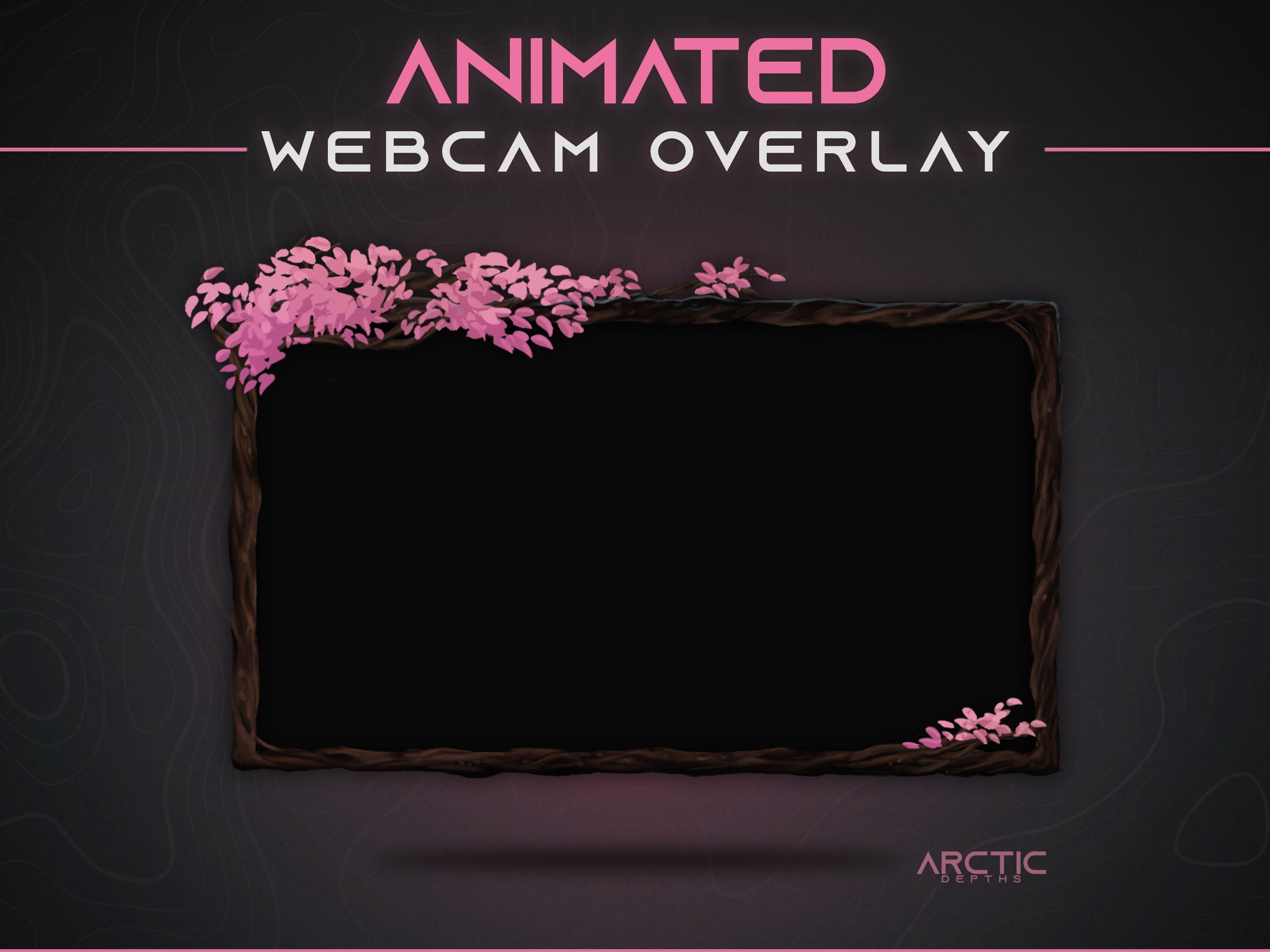 Blossom Webcam Overlay - Animated - Sakura Twitch Overlay, Cherry ...