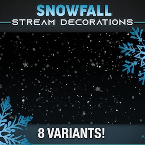 Snow Stream Decoration - Snow Falling - Winter Twitch Theme, Christmas Overlay