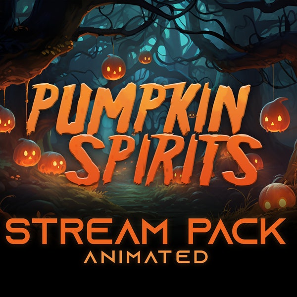 Herbst Halloween Paket - Kürbis Overlay - Herbst Twitch Overlay, Halloween Thema, Haunted Stream