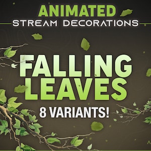Leaves Stream Decoration - Animated, Forest overlay, Nature Stream Decor