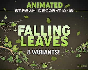 Leaves Stream Decoration - Animated, Forest overlay, Nature Stream Decor