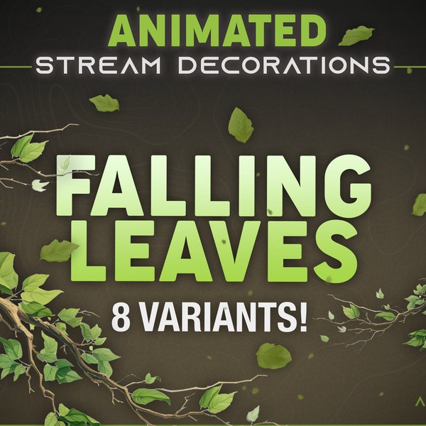 Decorazione del flusso di foglie - Animata, sovrapposizione della foresta, decorazione del flusso della natura