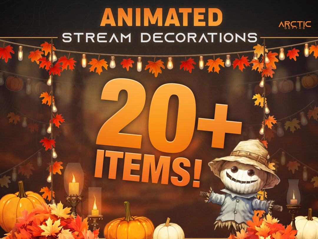 Fall Streamer Designs Animated Stream Decoration - Autumn - Fall Thanksgiving Decorations ...