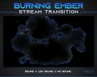 Fire Stream Transition - Burning - Fire Twitch Overlay, Cool Animation, Blue flame