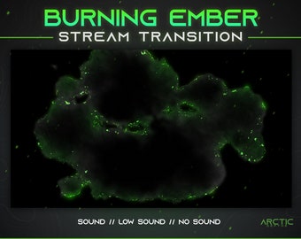 Fire Stream Transition - Burning - Fire Twitch Overlay, Cool Animation, Green Flame