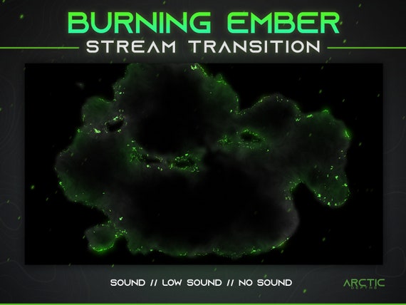 Fire Stream Transition - Burning - Fire Twitch Overlay, Cool Animation, Green Flame