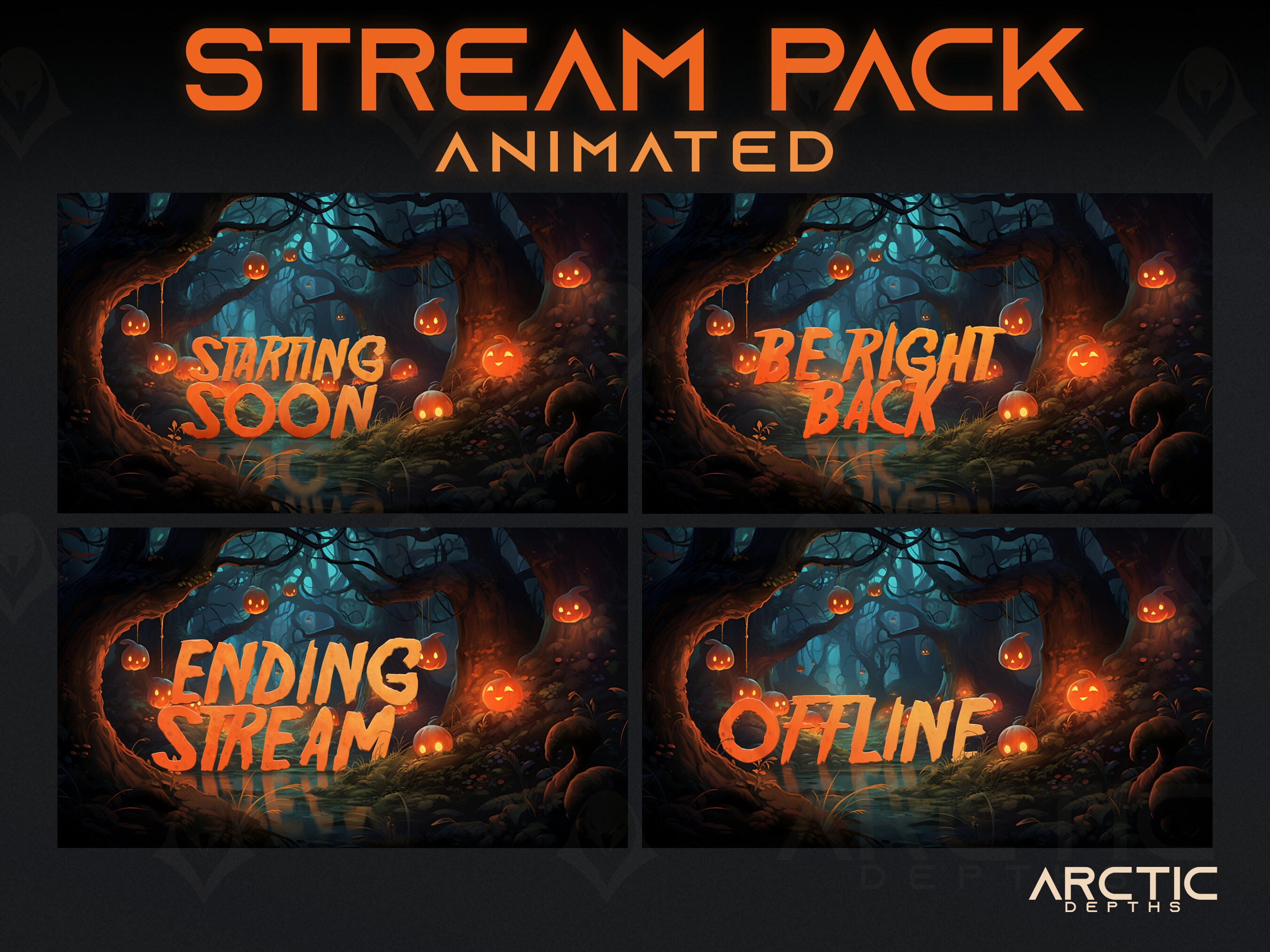 Fall Streamer Designs Fall Stream Package - Pumpkin Overlay -autumn Twitch Overlay, Halloween ...