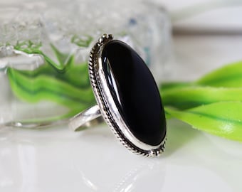 Women Ring , Black onyx Ring , Silver Ring , Statement Ring , special Jewelry Collection , Fathers Day Collection , Gift For spouse , Silver