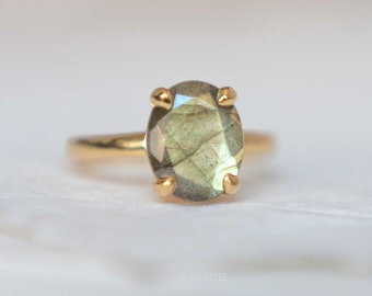 Labradorite Rings, Sterling Silver Rings, Rainbow Labradorite Rings, Labradorite Gold Rings, Engagement Ring For Her