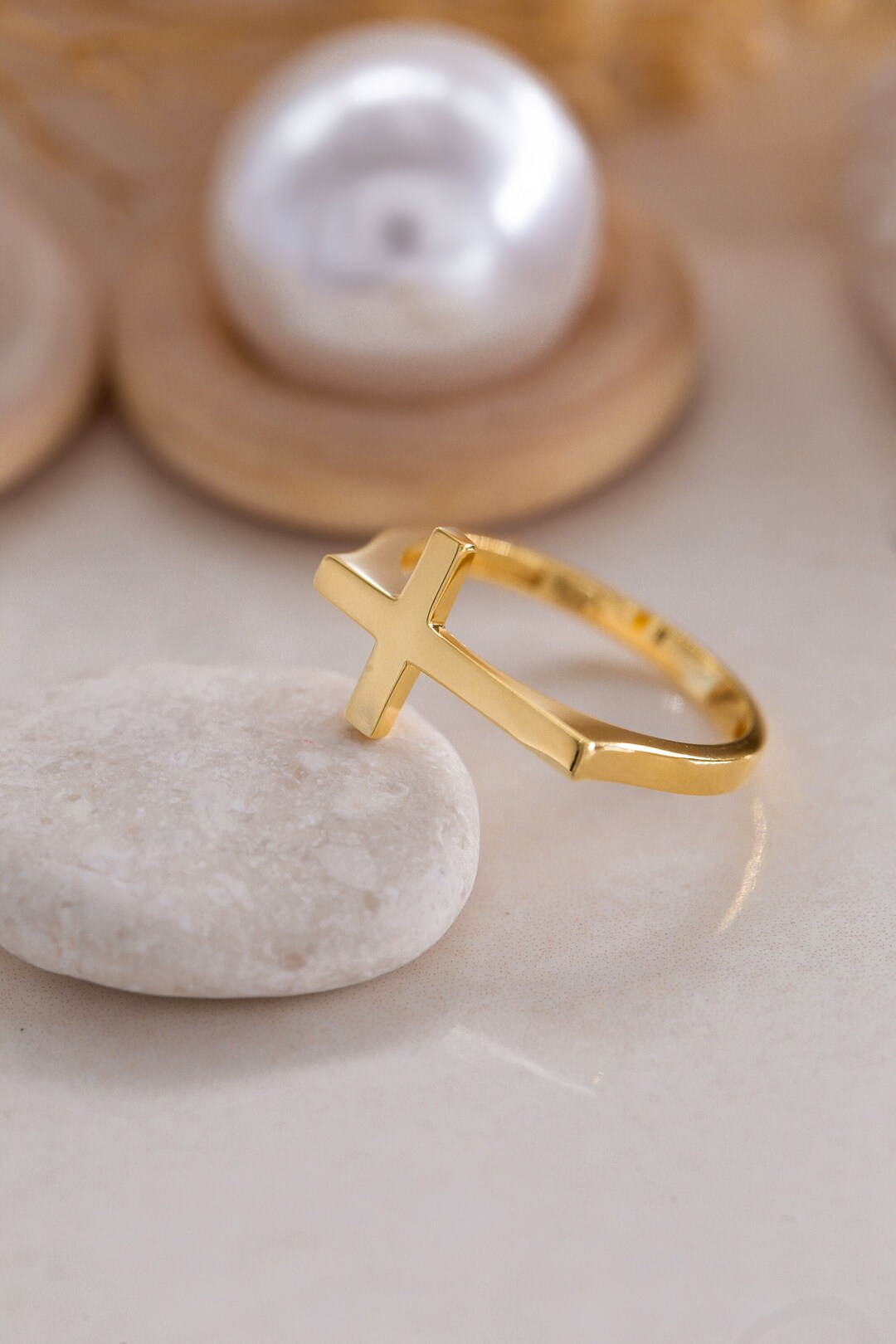 Silver Cross Ring Religious Symbol Ring 925 Silver Etsy