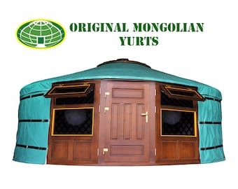 Original Mongolian Yurt in brown exterior painting