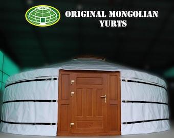 Original Mongolian Yurts in teak exterior painting - M4 model