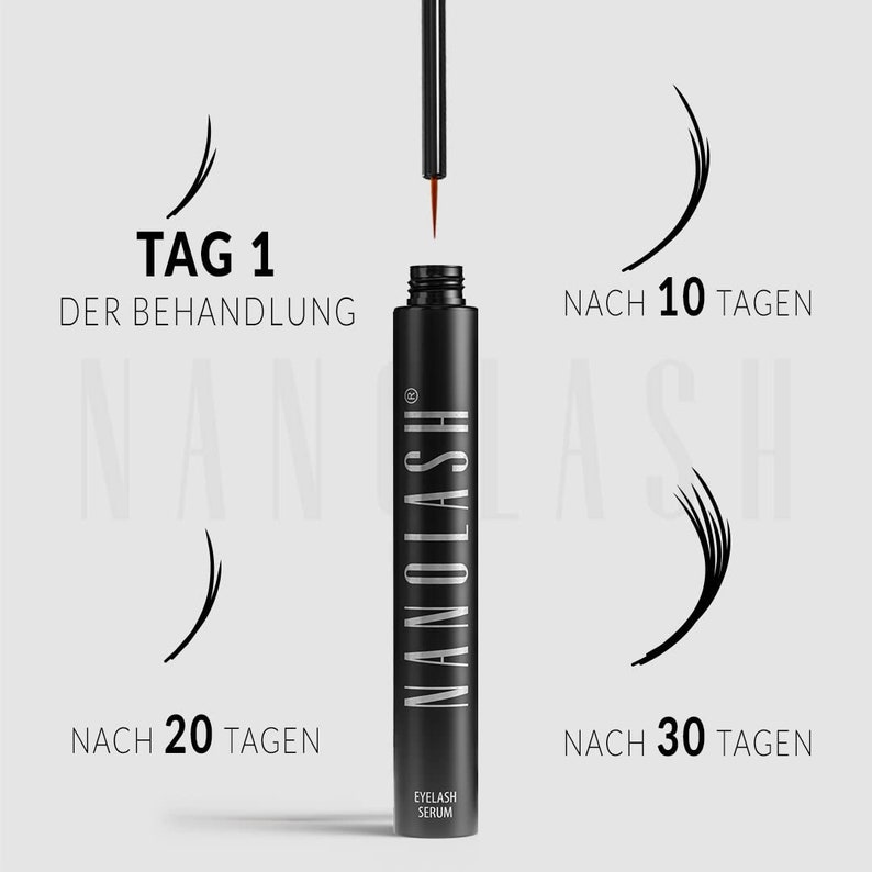 Nanolash eyelash serum and eyebrow serum. Eyelash booster for long, thick and beautiful lashes in 30 days. image 3