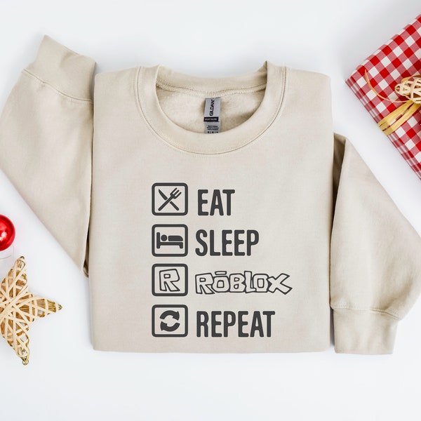 Eat Sleep Roblox Repeat Shirt, Roblox Shirt, Gamer Shirt, Gift for Kids, Streamer Shirt, Event Shirt, Roblox Tee