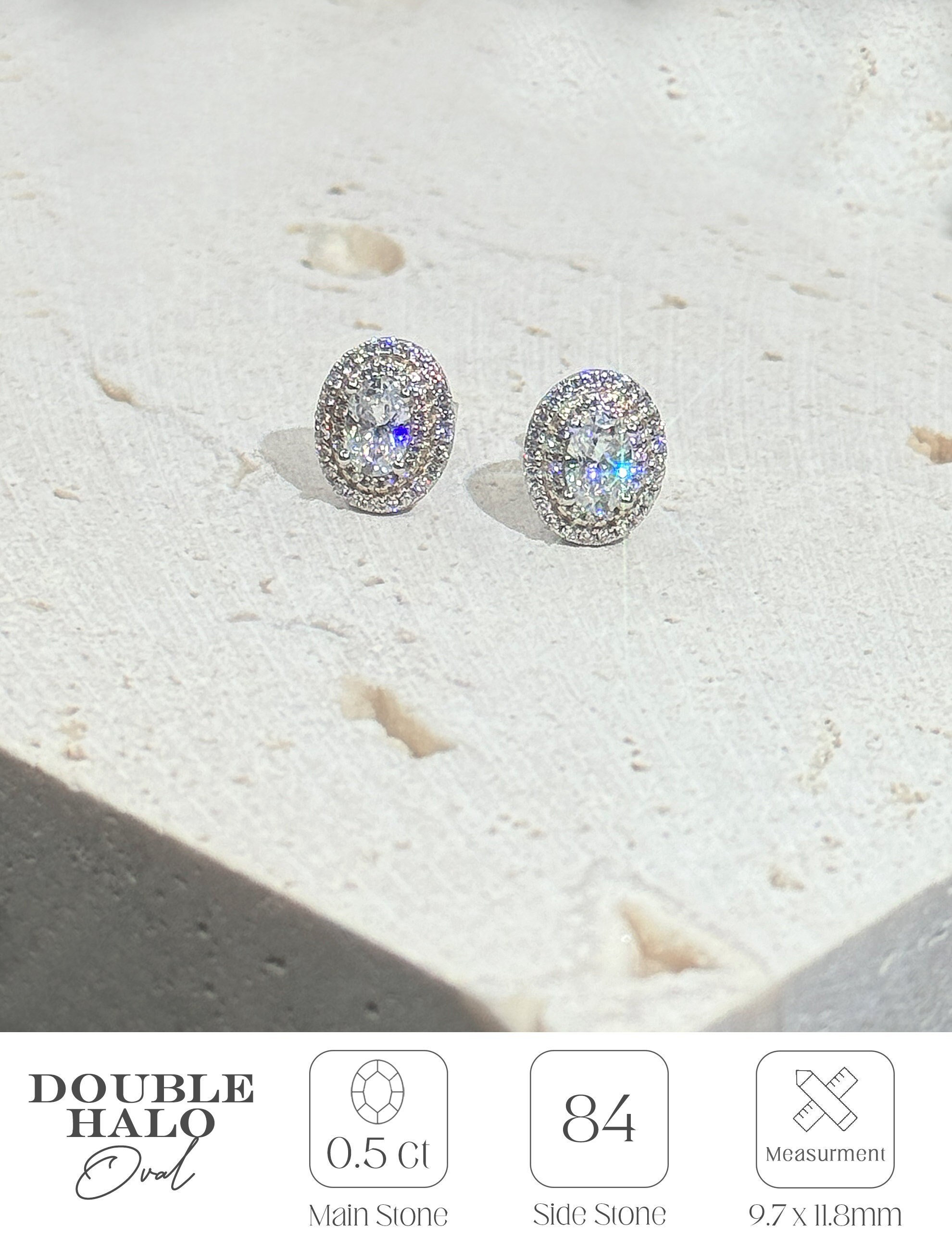 Double Halo Earrings