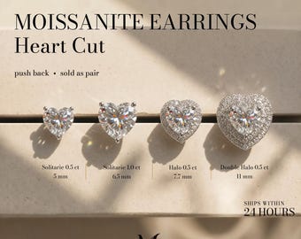 Pendientes de moissanita, pendientes de corazón con esmeralda talla triangular, joyería de plata de ley 925 con solitario y halo, regalo de cumpleaños para ella.