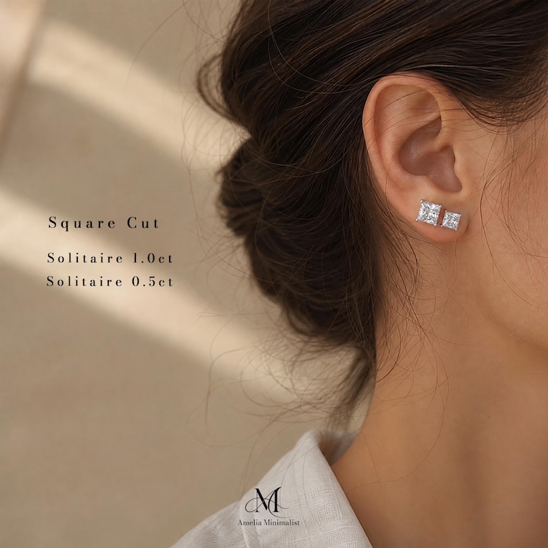 Pendientes de moissanita para mujer y hombre, corte ovalado, redondo o esmeralda, plata de ley 925 maciza, aptos para el probador de diamantes, un regalo elegante para ella. imagen 17